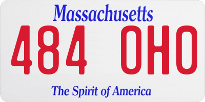 MA license plate 484OH0
