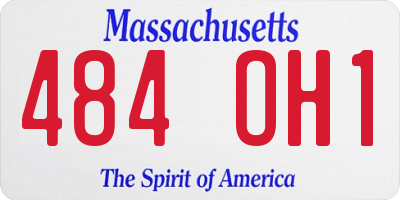 MA license plate 484OH1