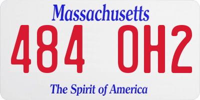 MA license plate 484OH2