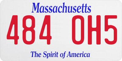 MA license plate 484OH5