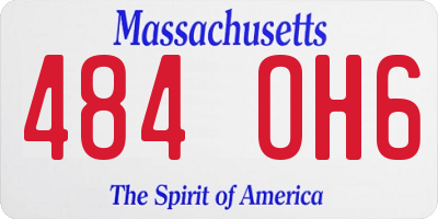 MA license plate 484OH6