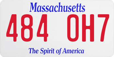 MA license plate 484OH7