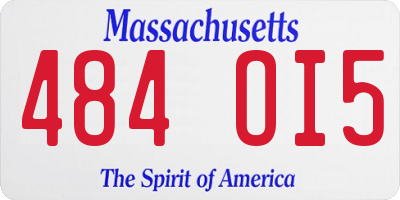 MA license plate 484OI5