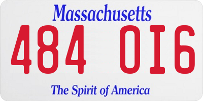 MA license plate 484OI6