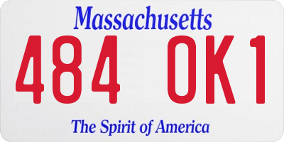 MA license plate 484OK1