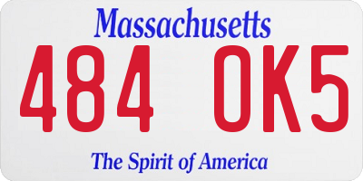 MA license plate 484OK5