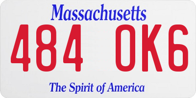 MA license plate 484OK6