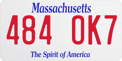 MA license plate 484OK7