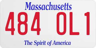 MA license plate 484OL1