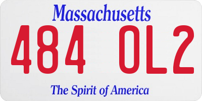 MA license plate 484OL2