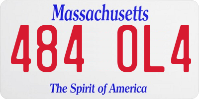 MA license plate 484OL4