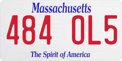 MA license plate 484OL5