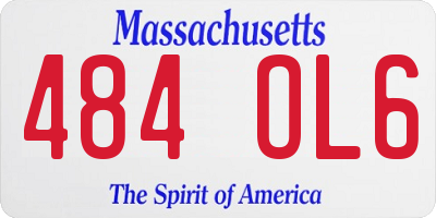 MA license plate 484OL6
