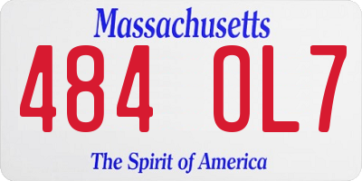 MA license plate 484OL7
