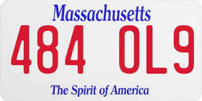 MA license plate 484OL9