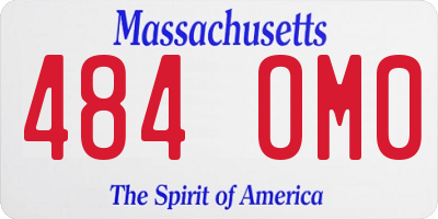 MA license plate 484OM0