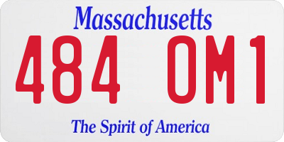 MA license plate 484OM1