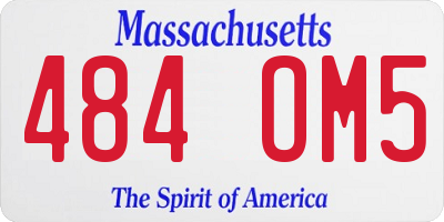 MA license plate 484OM5
