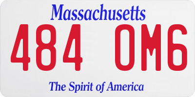MA license plate 484OM6