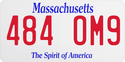 MA license plate 484OM9