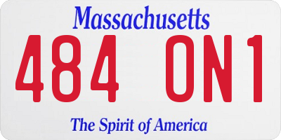 MA license plate 484ON1