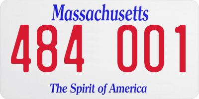 MA license plate 484OO1