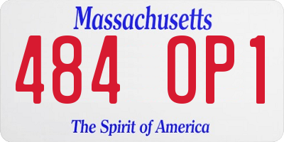MA license plate 484OP1