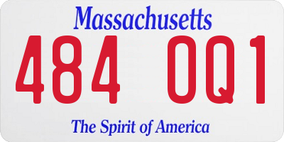 MA license plate 484OQ1