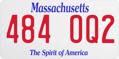 MA license plate 484OQ2