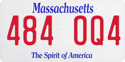 MA license plate 484OQ4
