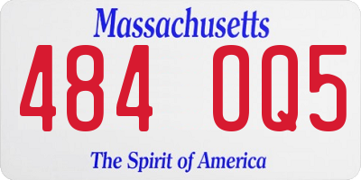 MA license plate 484OQ5