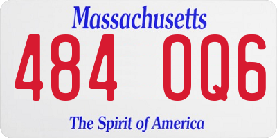 MA license plate 484OQ6
