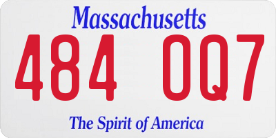 MA license plate 484OQ7