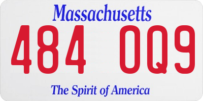 MA license plate 484OQ9