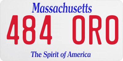 MA license plate 484OR0