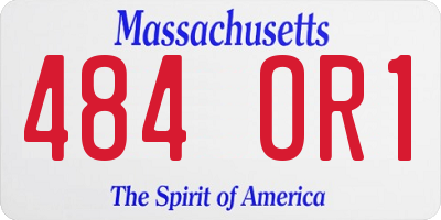 MA license plate 484OR1