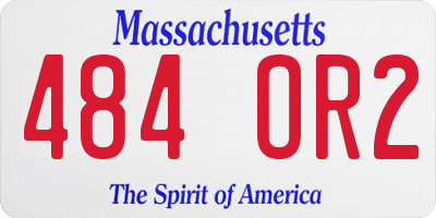 MA license plate 484OR2
