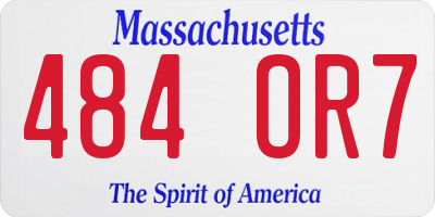 MA license plate 484OR7