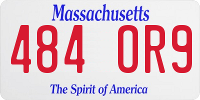 MA license plate 484OR9