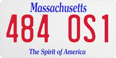 MA license plate 484OS1