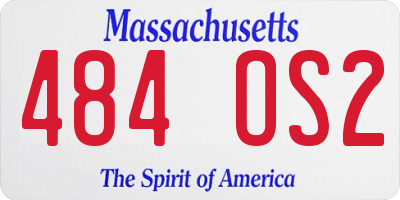 MA license plate 484OS2