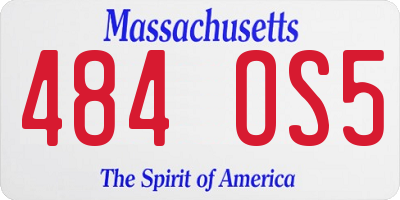 MA license plate 484OS5
