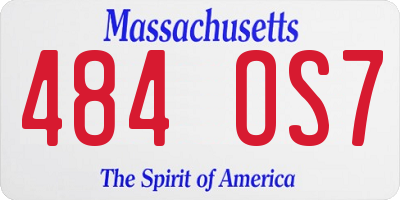 MA license plate 484OS7
