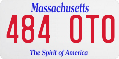 MA license plate 484OT0