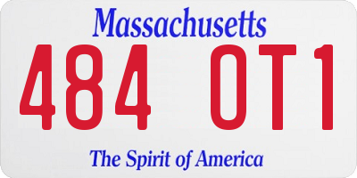 MA license plate 484OT1