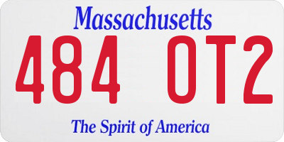 MA license plate 484OT2