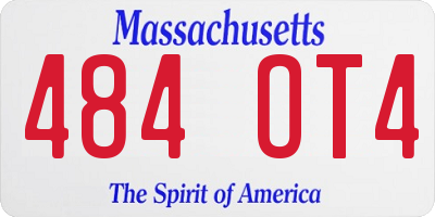 MA license plate 484OT4