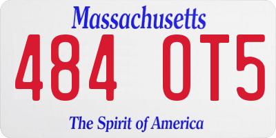 MA license plate 484OT5