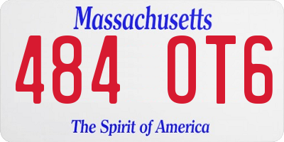 MA license plate 484OT6