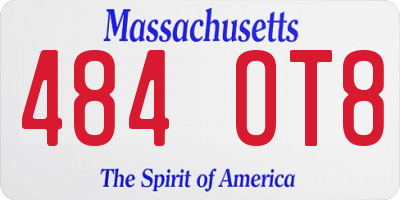 MA license plate 484OT8